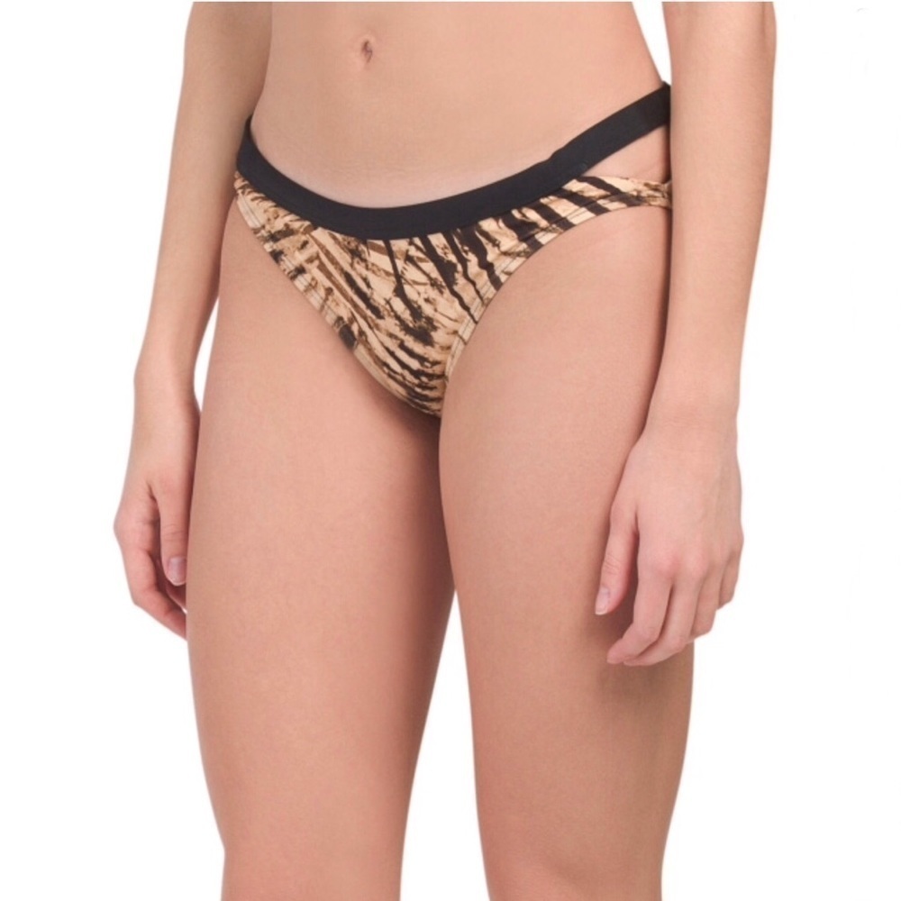 NEW Carmen Marc Valvo Strappy Bikini Bottom L